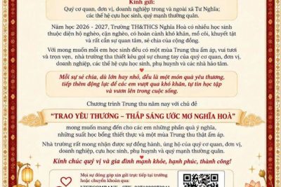 VUI TRUNG THU CÙNG TRƯỜNG TH&THCS NGHĨA HÒA